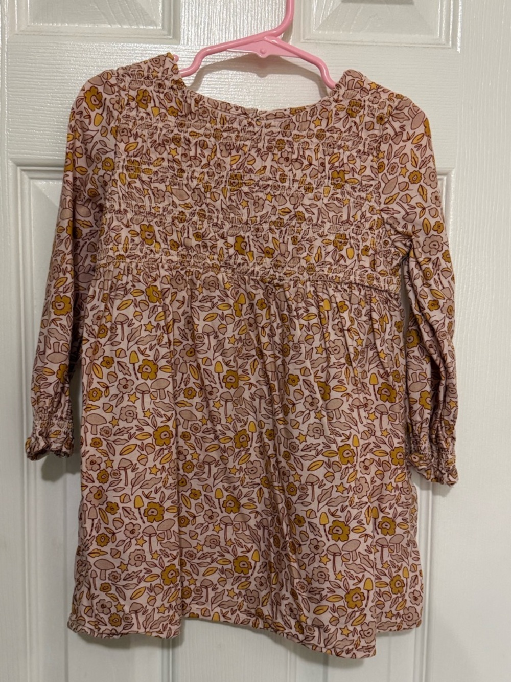 Toddler Girls Floral Smocked Dress 3T